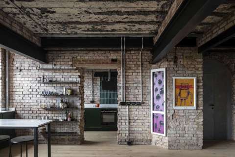 Industrial rustic kitchen using Puustelli Miinus cabinetry