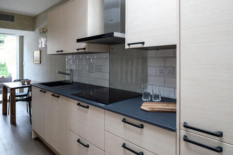 Puustelli Miinus Sustainable Japandi Style Kitchen Chatham Kent Wild Birch Lacquered