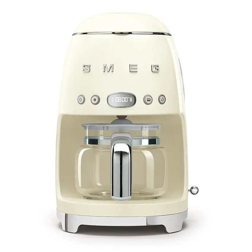 Smeg drip coffee machine in cream finish