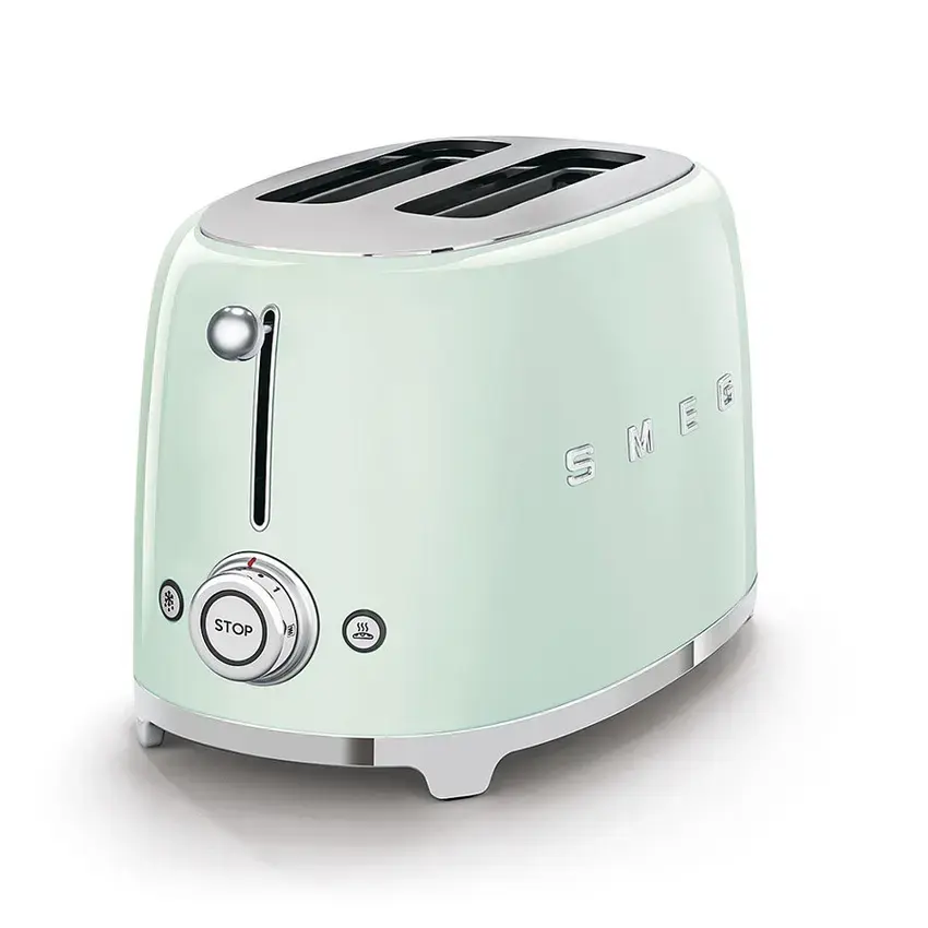 Smeg 2 slice toaster in pastel green