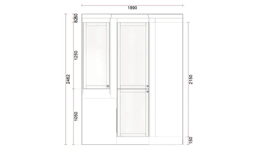 Utility design boiler wall elevation