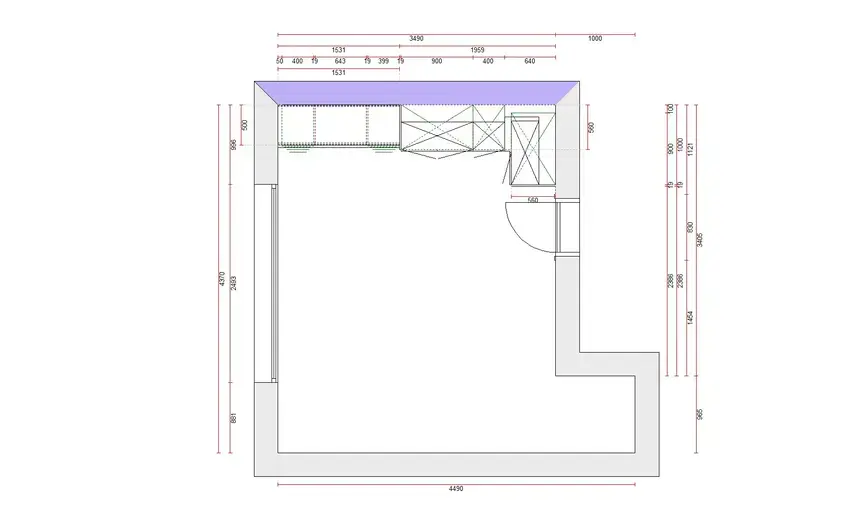 Master bedroom option 1 layout
