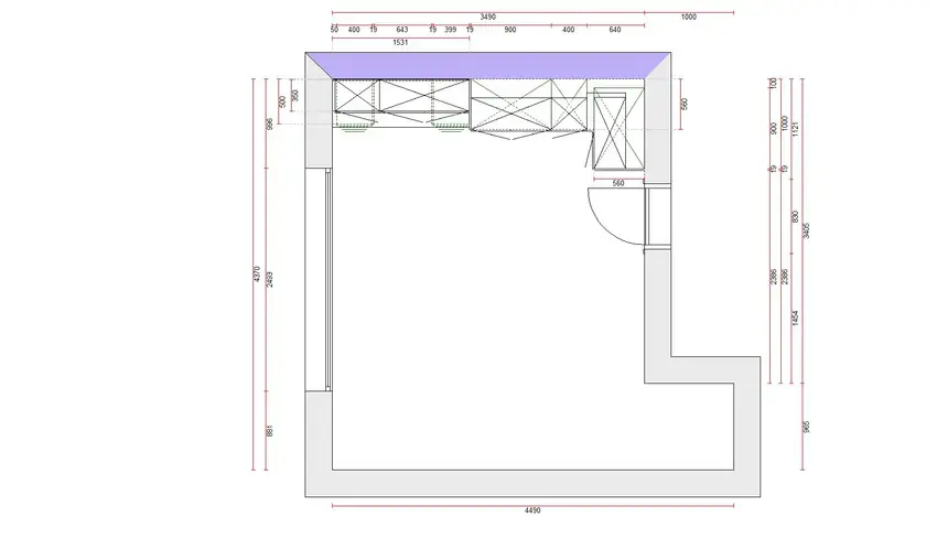 Master bedroom layout option 2