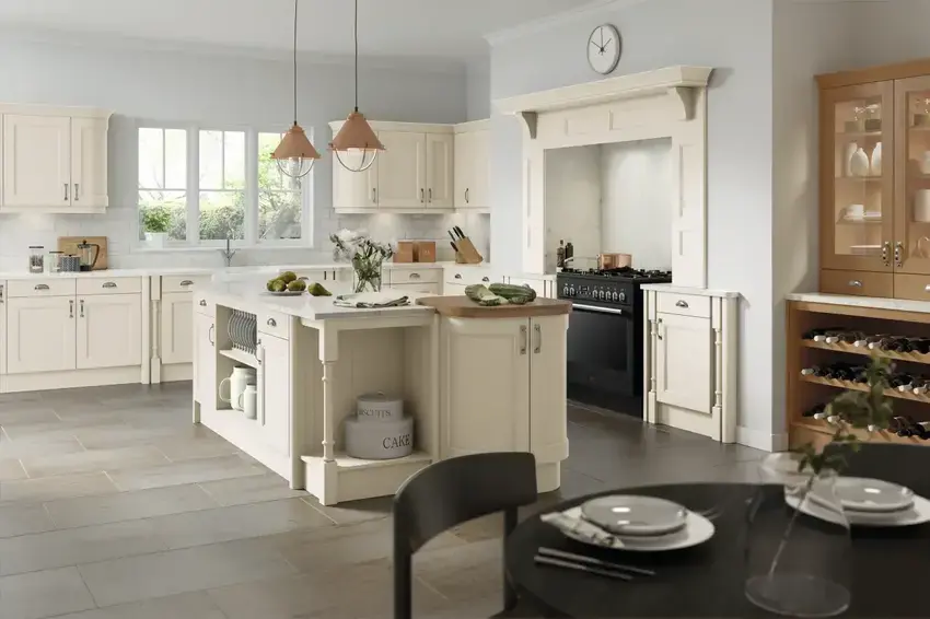 beaded shaker style kitchen painted chalkstone