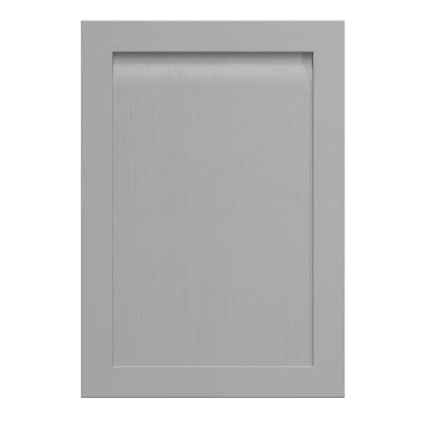 slim frame shaker style door with integrated handle - primed finish