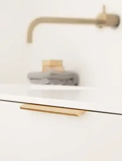 furnipart edge straight profile handle in brushed brass