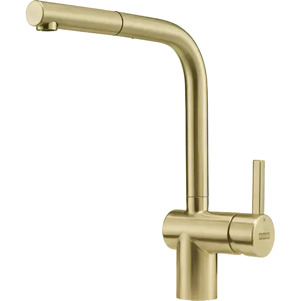 franke atlas neo single lever mixer tap in gold