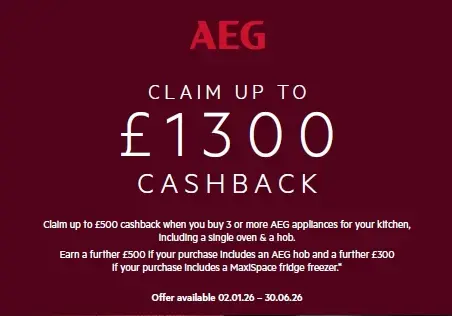 AEG Premier Partner 2026 Cashback Promotion Banner