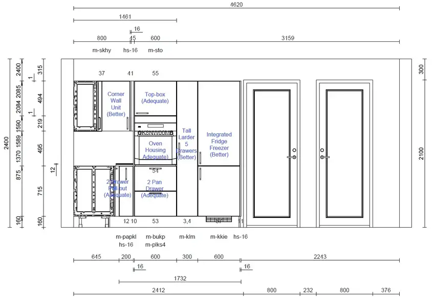 castleholme flood resilient puustelli miinus kitchen elevation 1