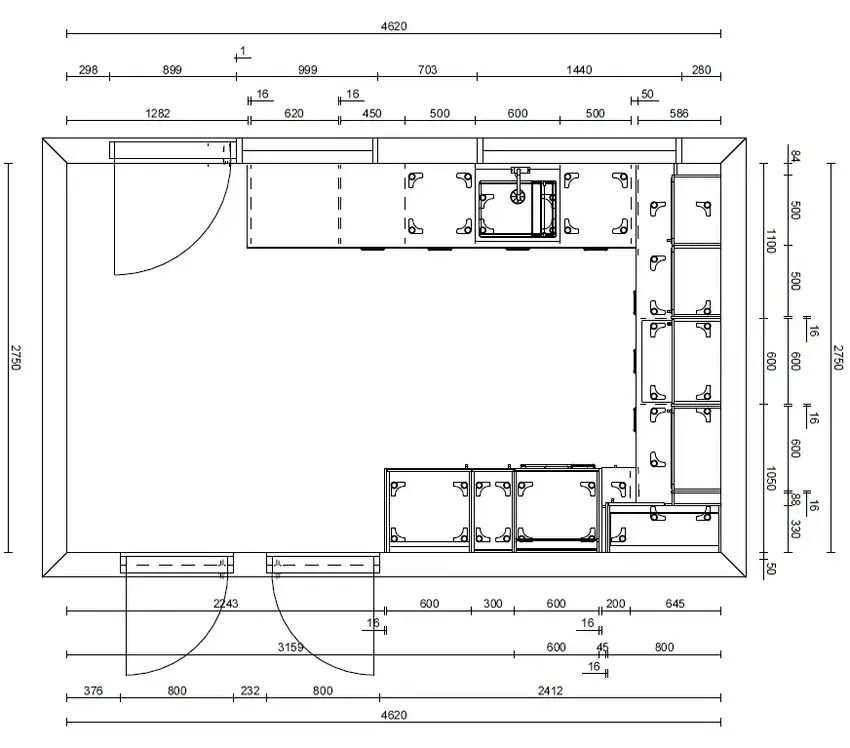 castleholme flood resilient puustelli miinus kitchen layout v1