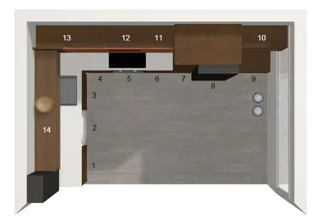 southwark small kitchen layout annotated
