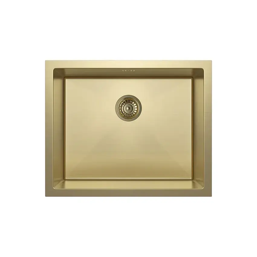 seba arial metalic sink in gold - top or undermount