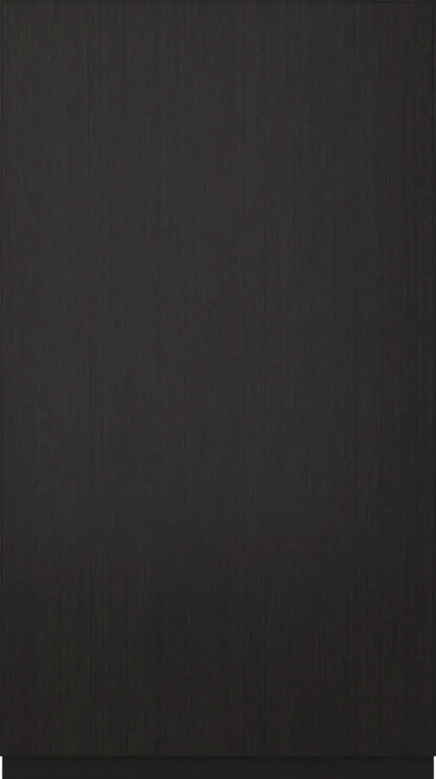 bottom j-pull cabinet door in wild birch wood veneer stained black