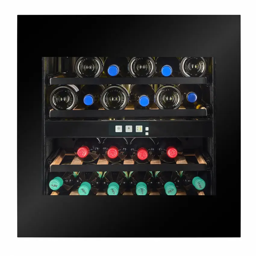 ka wine KA-WI-24B-TO 60cm integrated wine cooler black glass