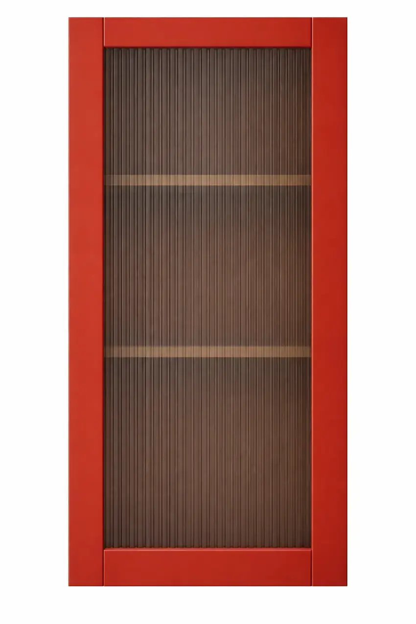 Puustelli's Door PP60 in Tomato with Reeded Glass