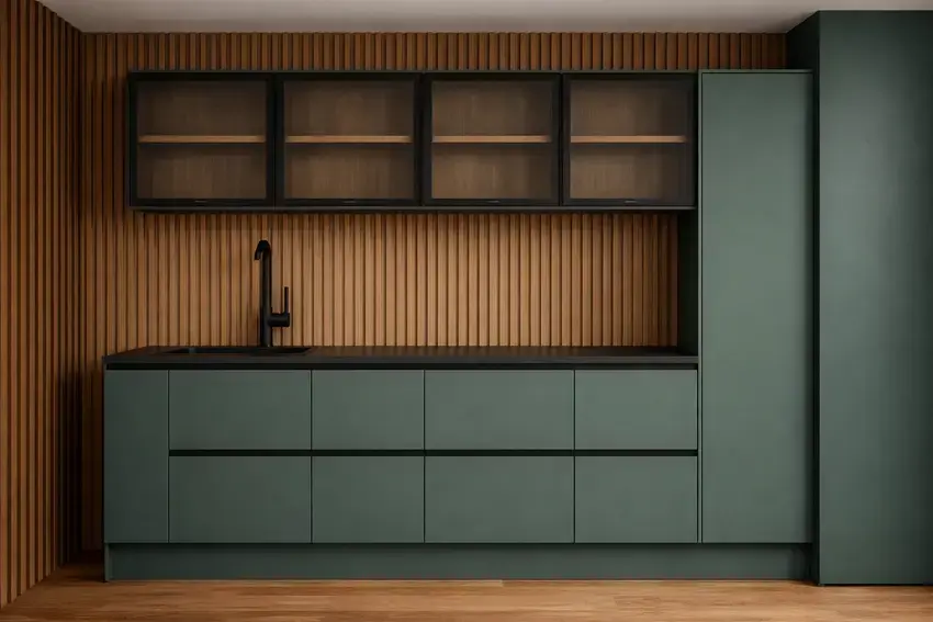 Sustique Engineered kitchen range - illustration - green and black