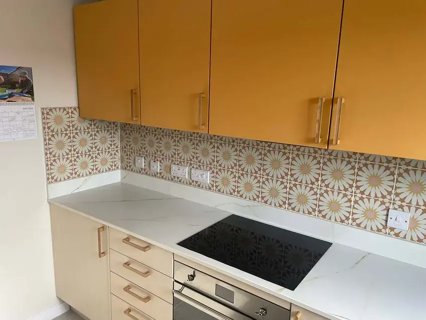 edinburgh flat sustainable kitchen transformation facing away from window