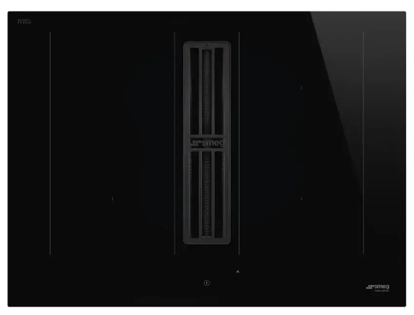 Smeg Universal HOBD472D2 70cm Induction Extractor Hob - Black - For Ducted/Recirculating Ventilation