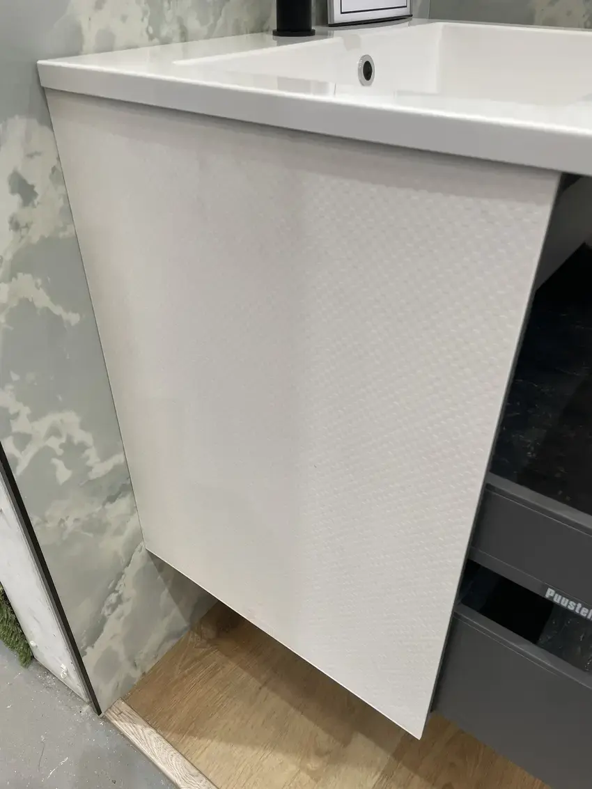 sustique's puustelli miinus bathroom vanity biocomposite waterproof side panels