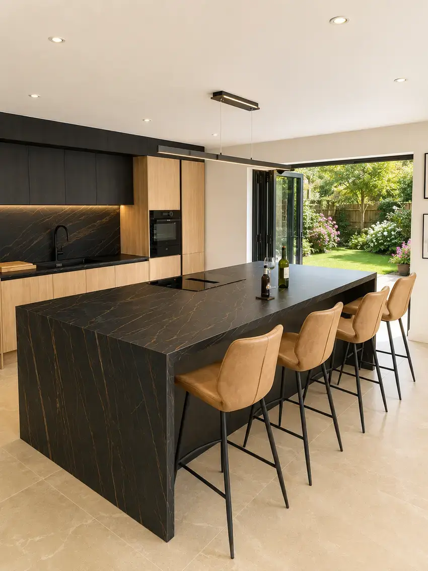 modern handleless sustique engineered kitchen liverpool