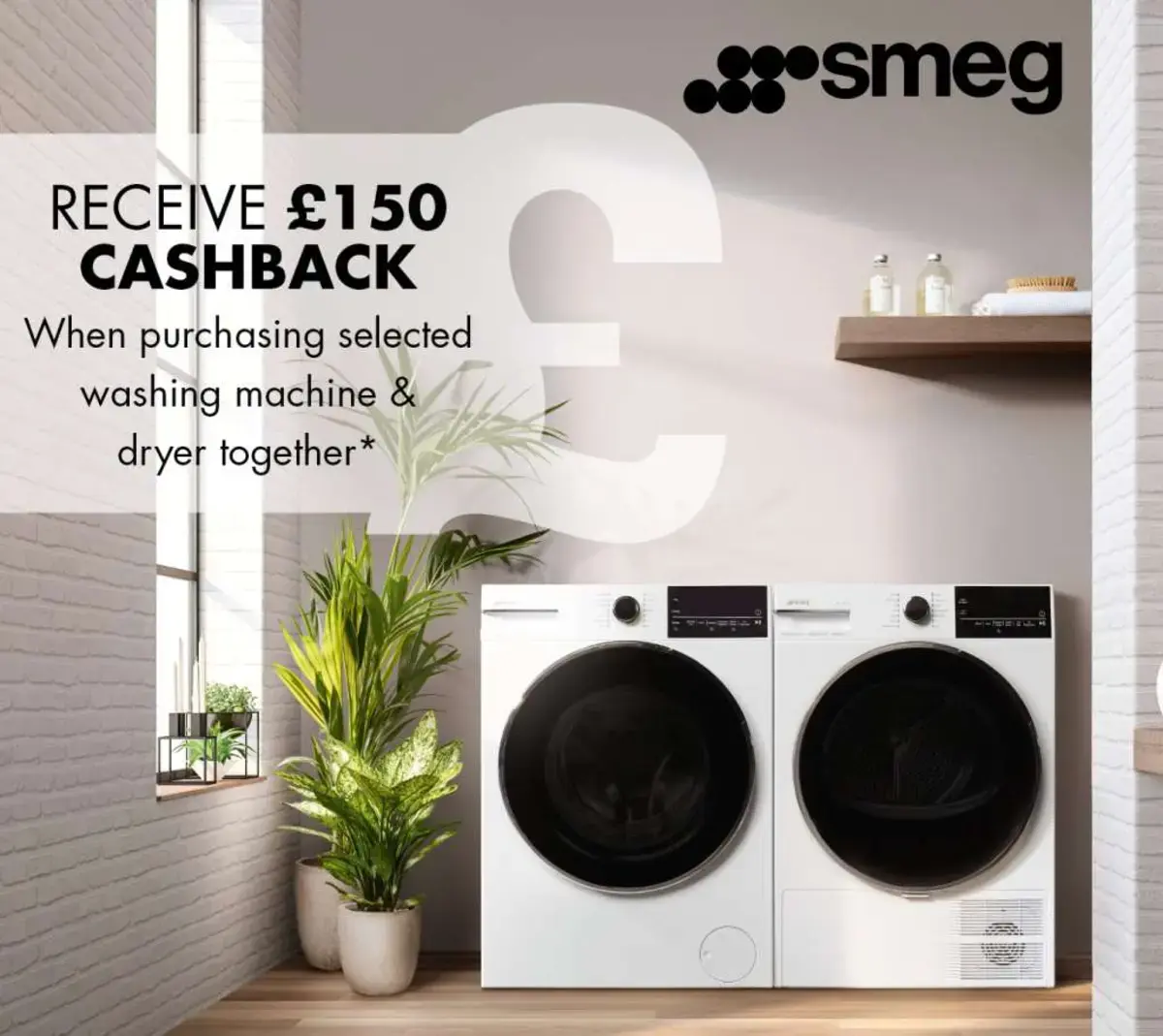 Smeg £150 Off Laundry Bundle Banner