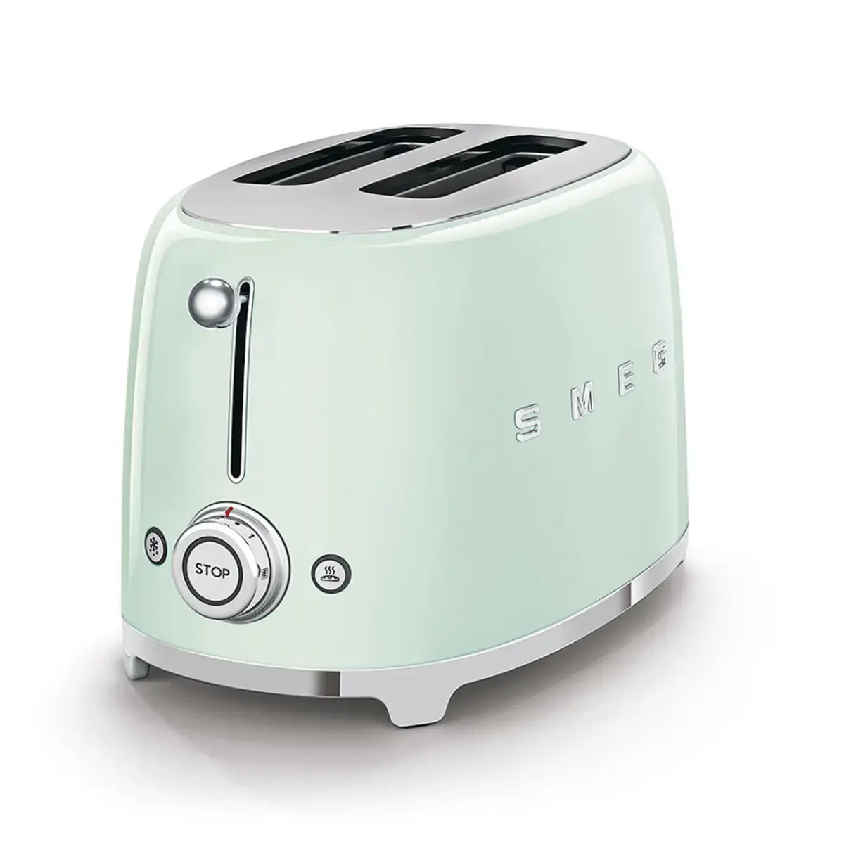 Smeg 2 slice toaster in pastel green