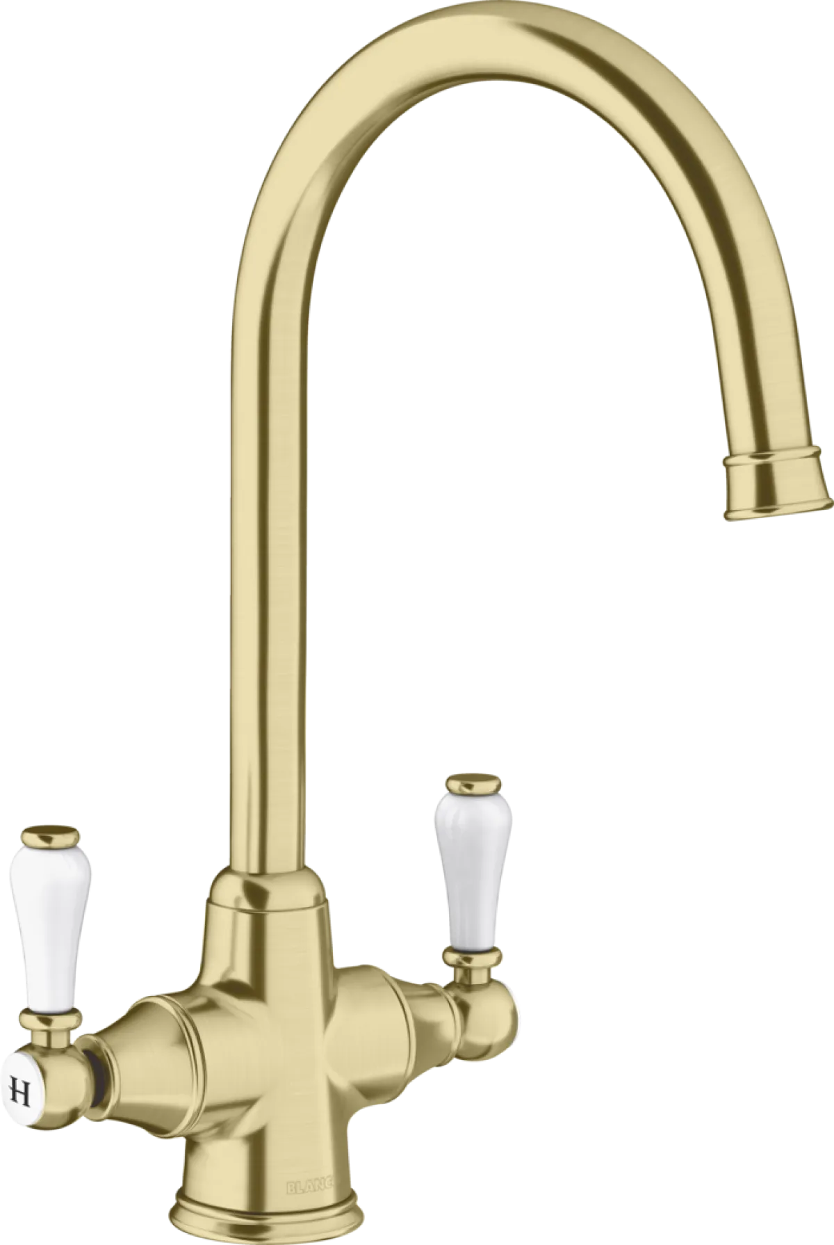 Blanco Vicus Twin Lever Mixer Tap in Satin Gold