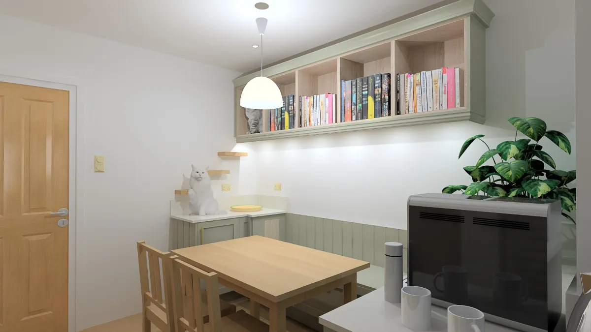 Dudlow Gardens Kitchen Design Illustration Showing Relaxing Dining and Working Space