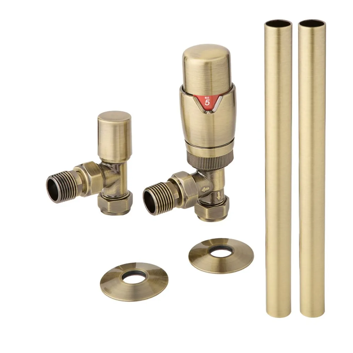 Milano Modern Valve Kit in Brushed Brass