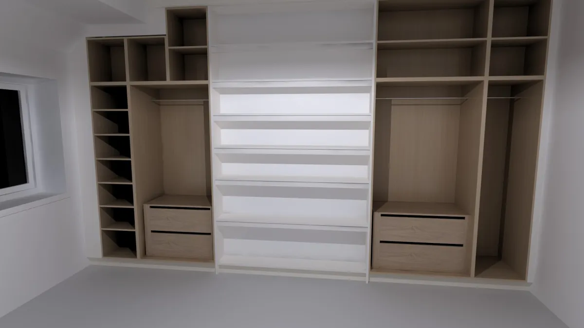 Heswall bedroom 2 internal wardrobe configuration