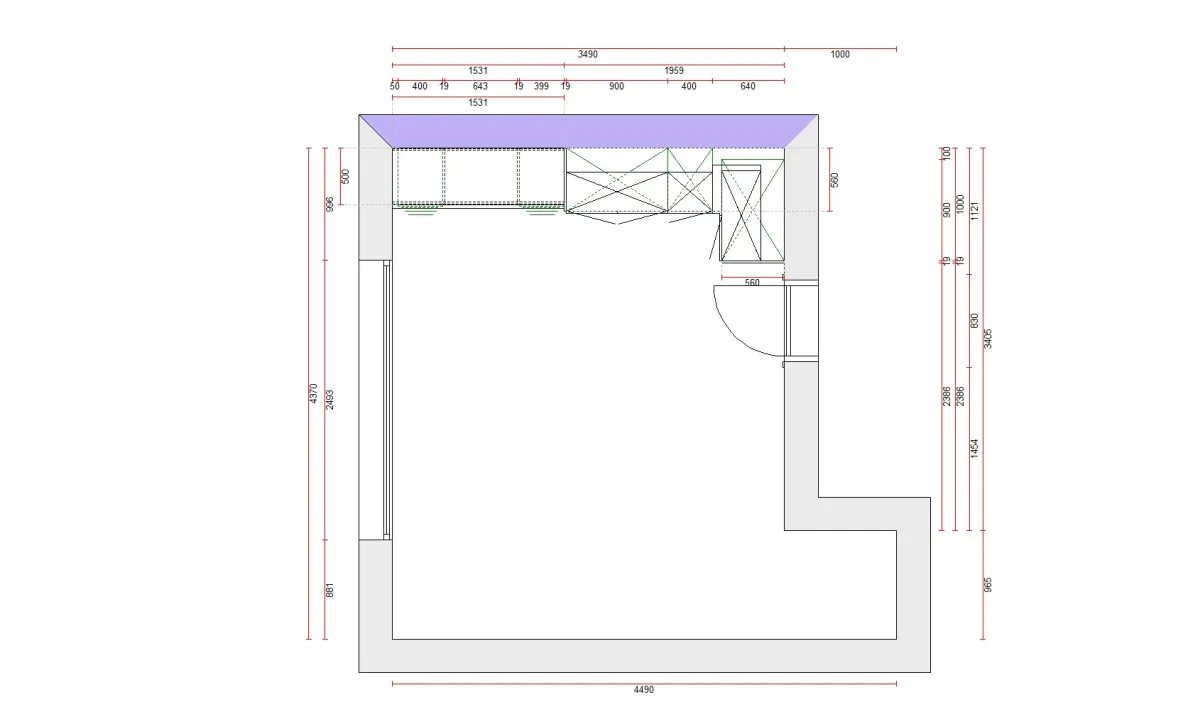 Master bedroom option 1 layout