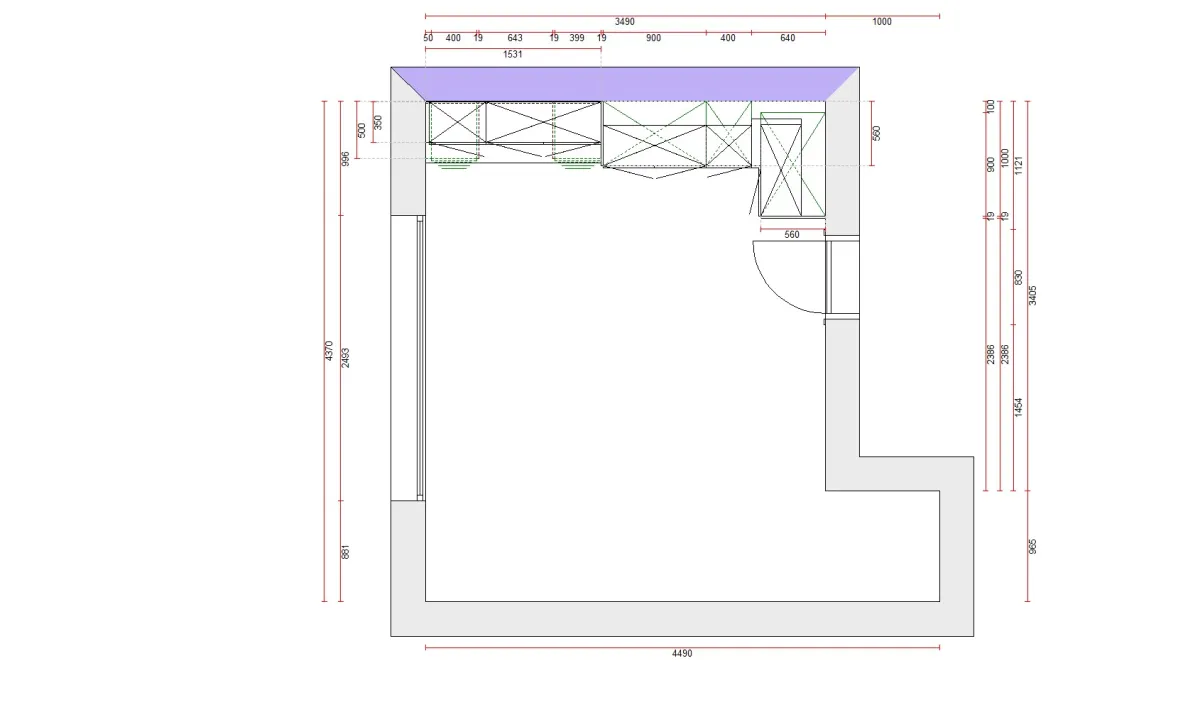 Master bedroom layout option 2