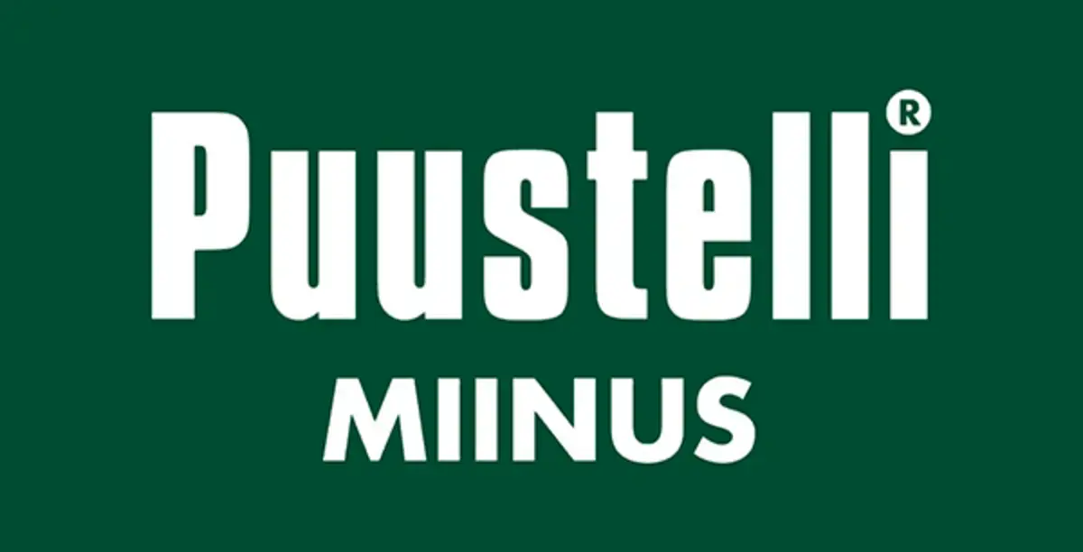 puustelli miinus logo green background