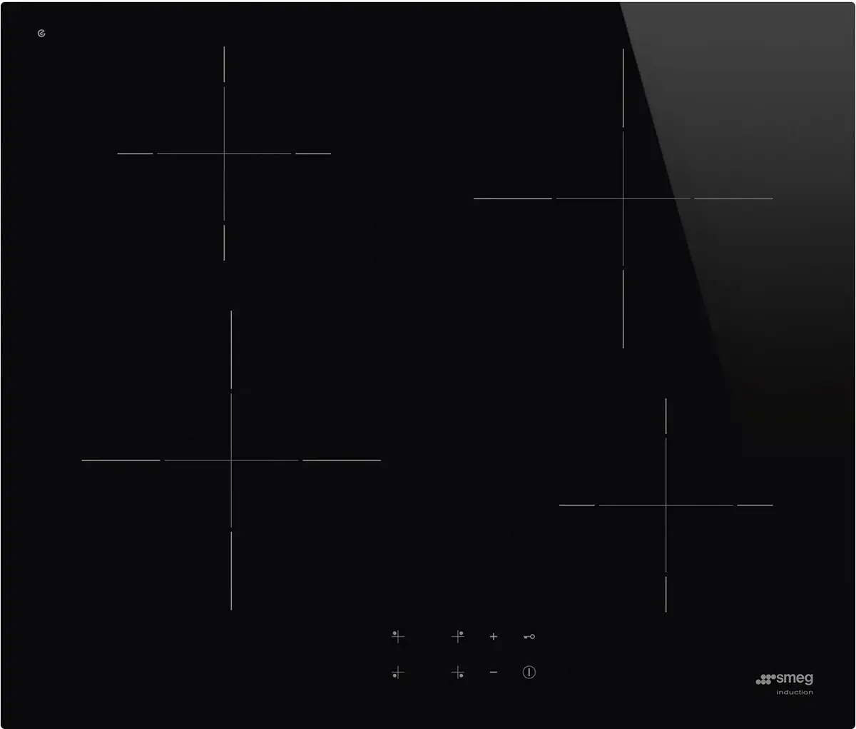 Smeg 60 cm Universal Induction Hob Black Glass SI2641D