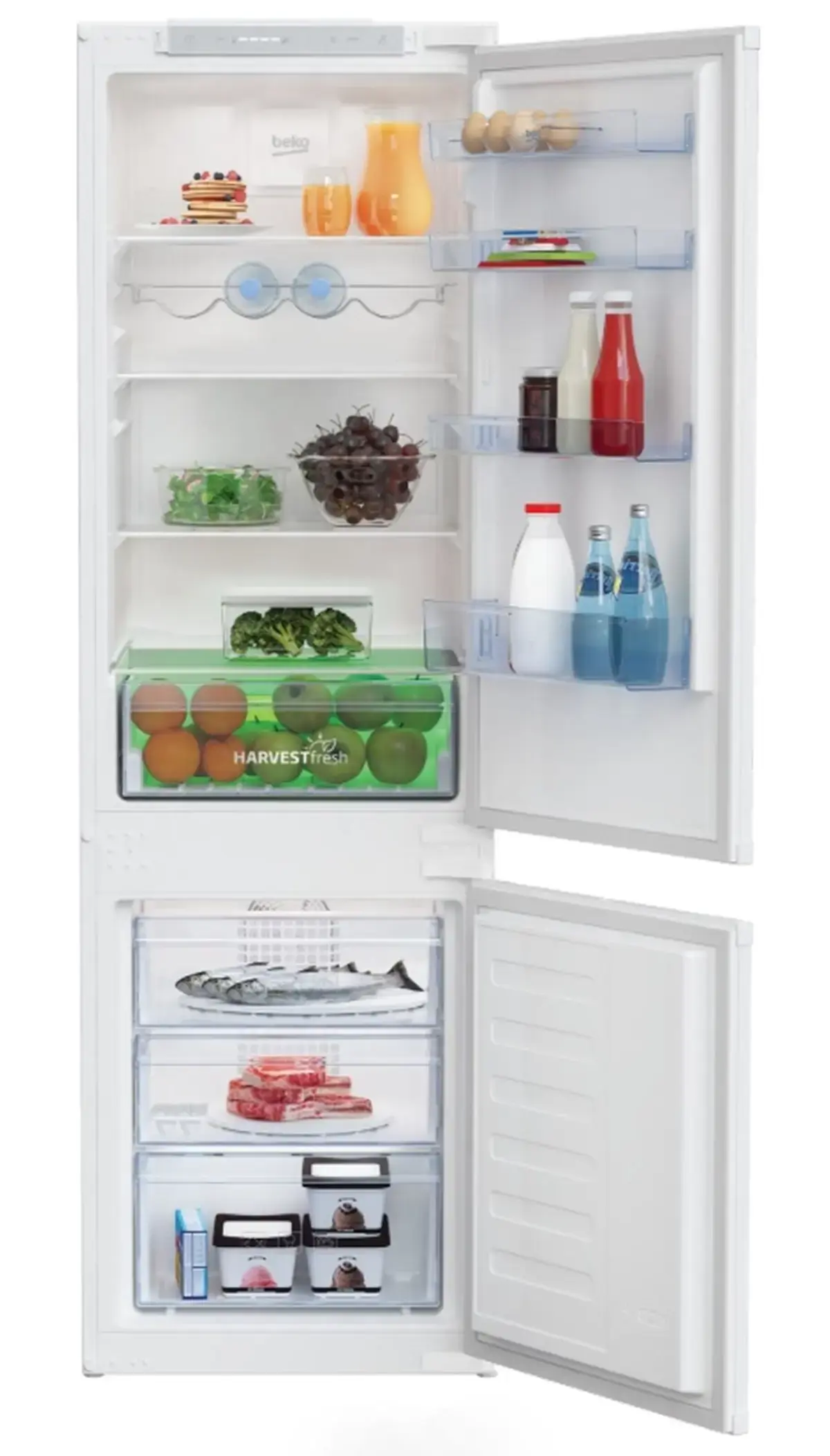 Integrated Frost Free Fridge Freezer with HarvestFresh BCFD4V73 