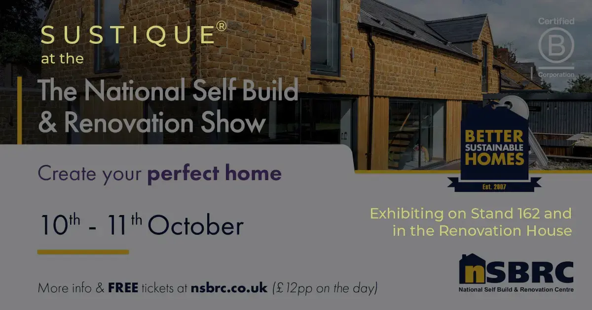 Banner announcing Sustique exhibiting at the NSBRC Autumn show